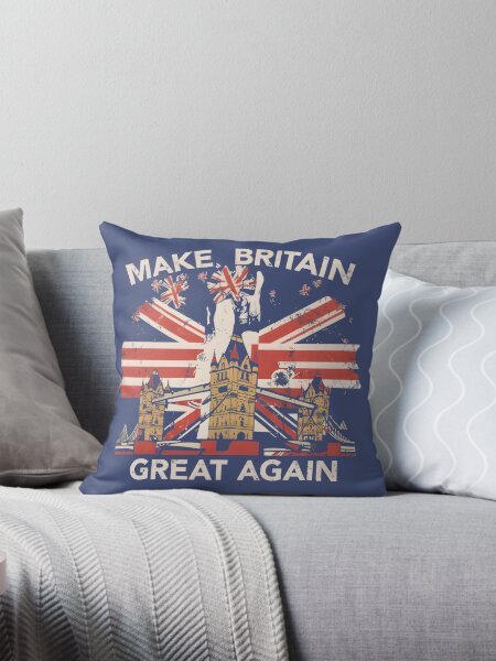 Make Britain Great Again Nigel Farage Patriotic T shirt Pillow for Sale by TeeTrendz12A Redbubble