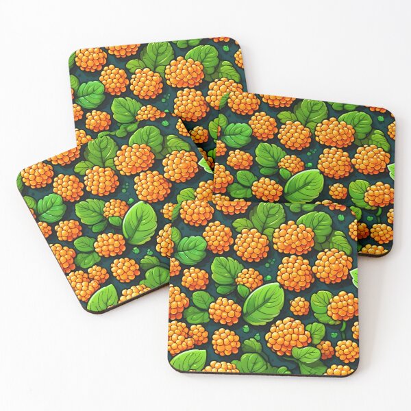 Item preview, Juicy Cloudberry Nordic Berry Pattern designed and sold by DreamCraze.