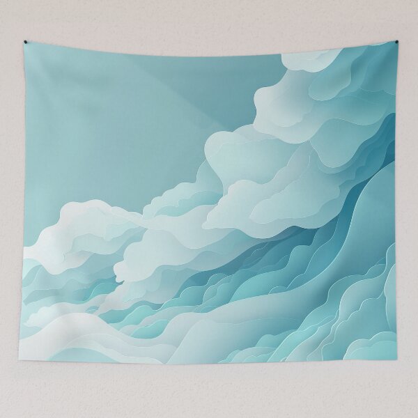 Item preview, Paper Cutout Clouds in Blue Hues designed and sold by brandway.