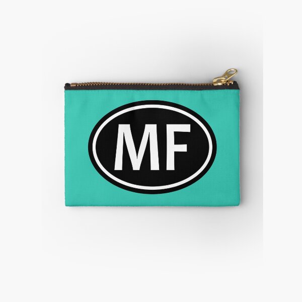 Aperçu de l'œuvre MF Initiales Monogramme Ovale Lettres Blanches créée et vendue par Jeallan Designs.