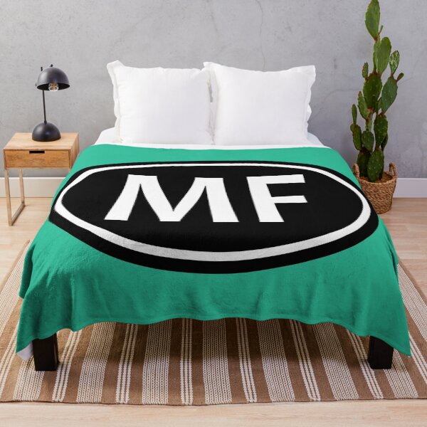 Item preview, MF Initials Monogram Oval White Letters designed and sold by Jeallan Designs.