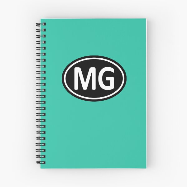 Item preview, MG Initials Monogram Oval White Letters designed and sold by Jeallan Designs.