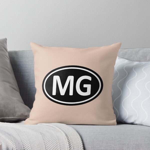 Item preview, MG Initials Monogram Oval White Letters designed and sold by Jeallan Designs.
