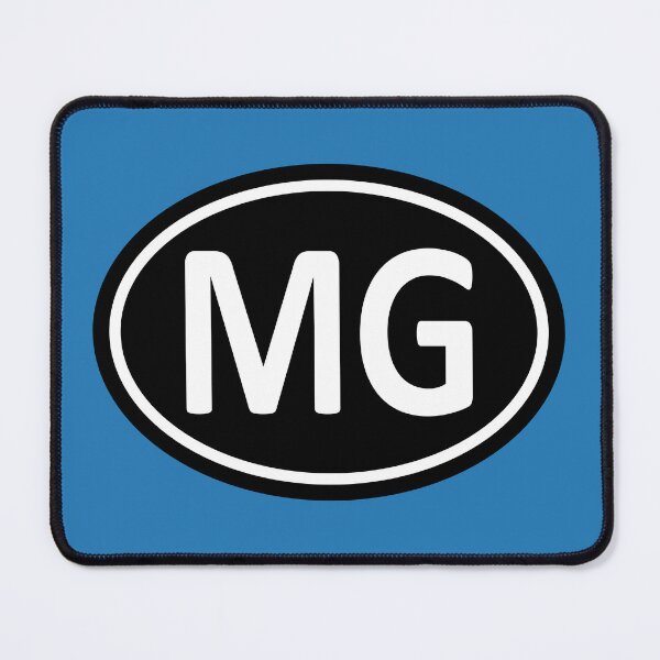 Artikelvorschau, MG Initialen Monogramm ovale weiße Buchstaben entworfen und verkauft von Jeallan Designs.