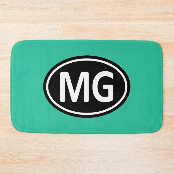 Item preview, MG Initials Monogram Oval White Letters designed and sold by Jeallan Designs.