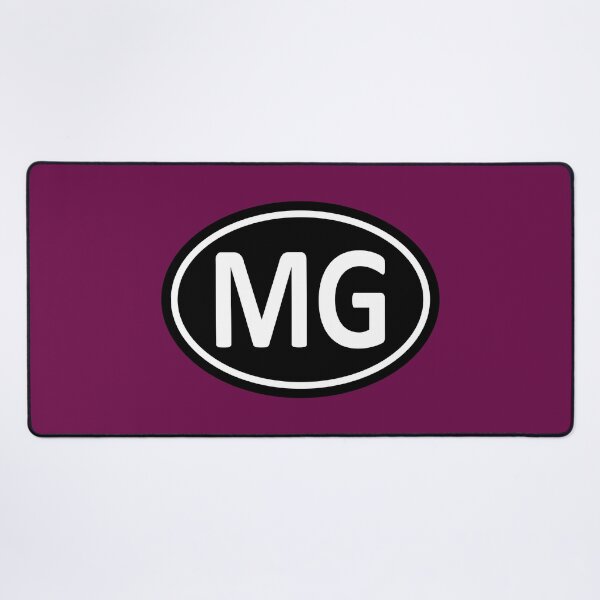 Item preview, MG Initials Monogram Oval White Letters designed and sold by Jeallan Designs.