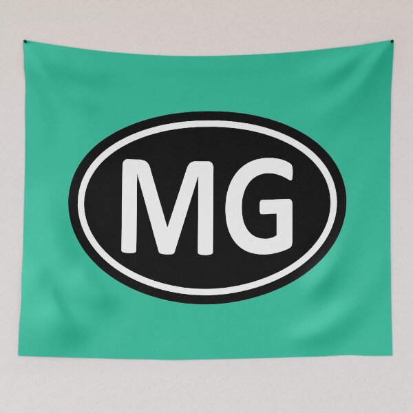 Item preview, MG Initials Monogram Oval White Letters designed and sold by Jeallan Designs.