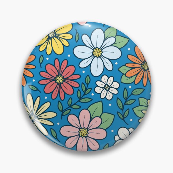 Item preview, Blue Graphic Flowers and Vines designed and sold by sustainablyjill.