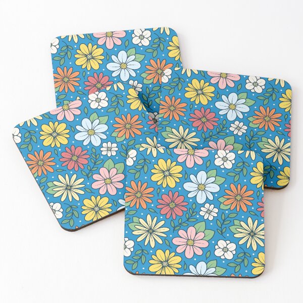 Item preview, Blue Graphic Flowers and Vines designed and sold by sustainablyjill.