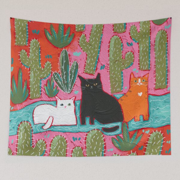 Item preview, Cats Cooling Off In the Desert 3 designed and sold by KilkennyCat Art.