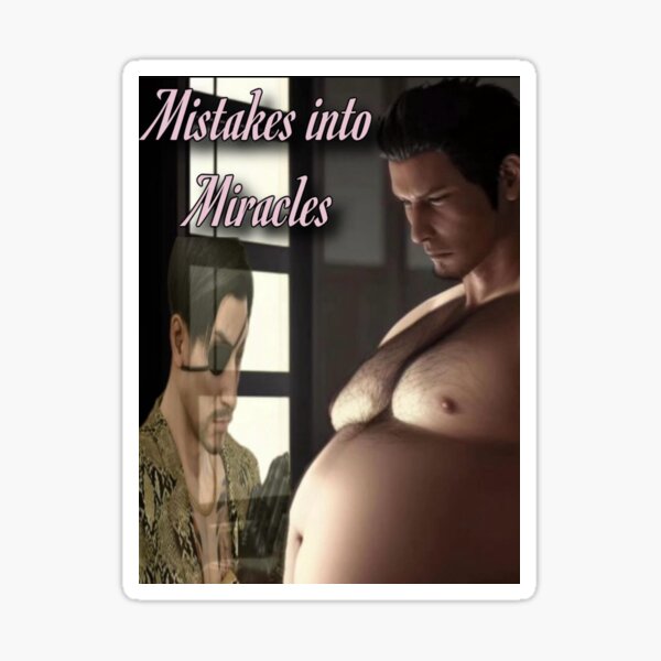 Item preview, Mistakes into Miracles Kiryu & Majima Funny Yaoi Fanfiction Merch designed and sold by MerikuroCreates.