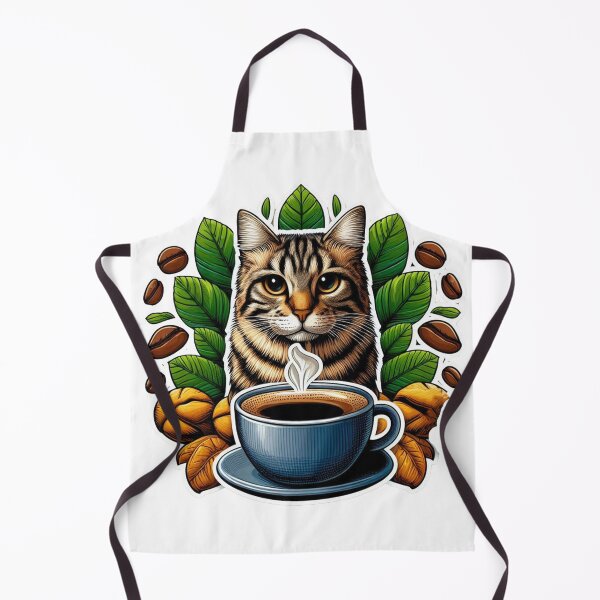 Item preview, Coffee Lover’s Delight: Tabby Cat and Coffee Beans designed and sold by zoughlal.