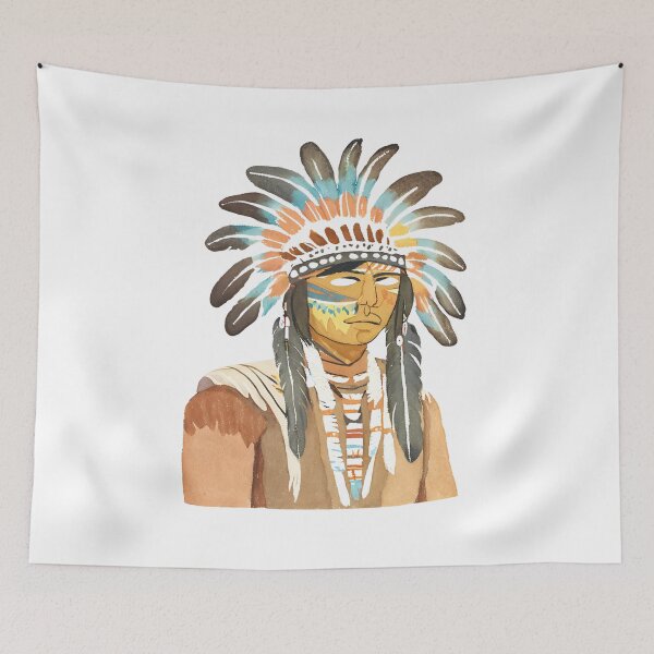 Item preview, Native American tribe face designed and sold by AKRE R.