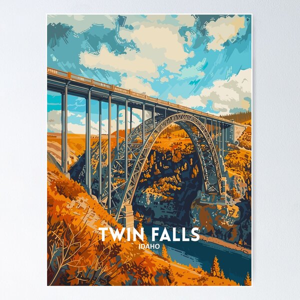 Item preview, Minimalistic Twin Falls - Idaho - United States designed and sold by Marciolini.