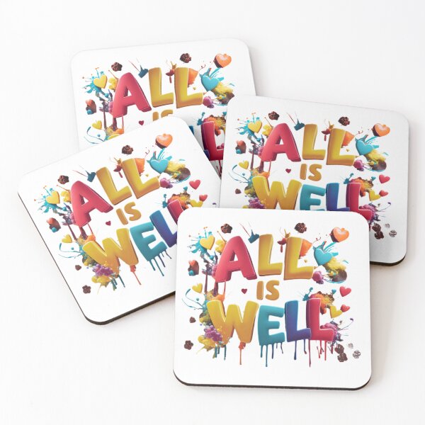 Item preview, All is well colorful typographic design  designed and sold by KRStyleClub.