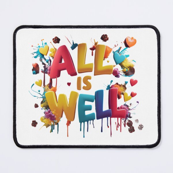 Item preview, All is well colorful typographic design  designed and sold by KRStyleClub.