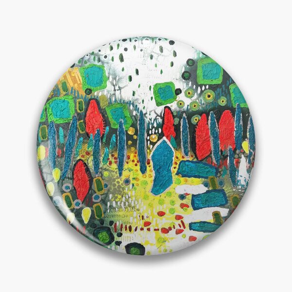 Item preview, Red Glade - Abstract Floral landscape, Multicoloured Modern Landscape designed and sold by erikaspeirsart.