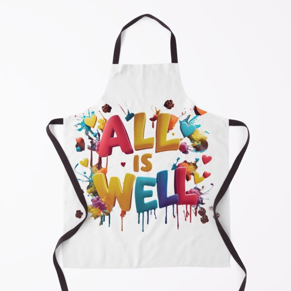 Item preview, All is well colorful typographic design designed and sold by KRStyleClub.