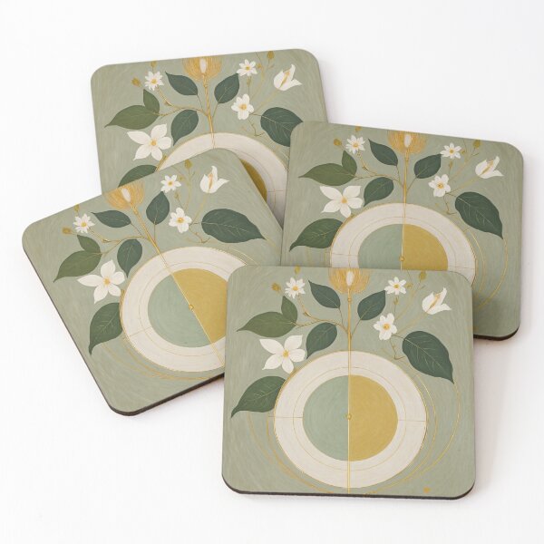 Item preview, Lush Harmony: Pastel Green Leaf Bouquet with Wite Flowers designed and sold by Lizetteh.
