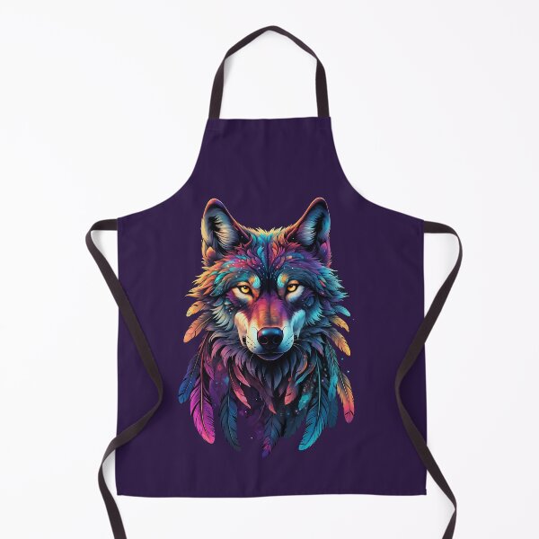 Item preview, Wolf Nebulose Galaxy Feather T-Shirt Design designed and sold by BrickXSq.