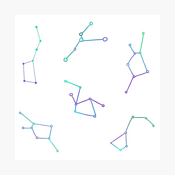 Item preview, Constellation Set 1 - Blue and Green Blend designed and sold by KTCreativeSide.