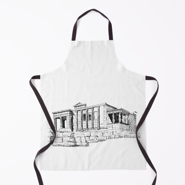 Item preview, Athens Acropolis hand drawing architecture black and white monochrome architectural drawing designed and sold by junyangcaidraw.