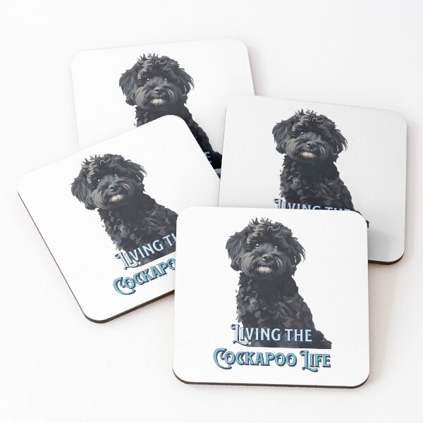Item preview, Black Cockapoo Living The Cockapoo Life Abstract Design designed and sold by Maciej  Strzelczyk.