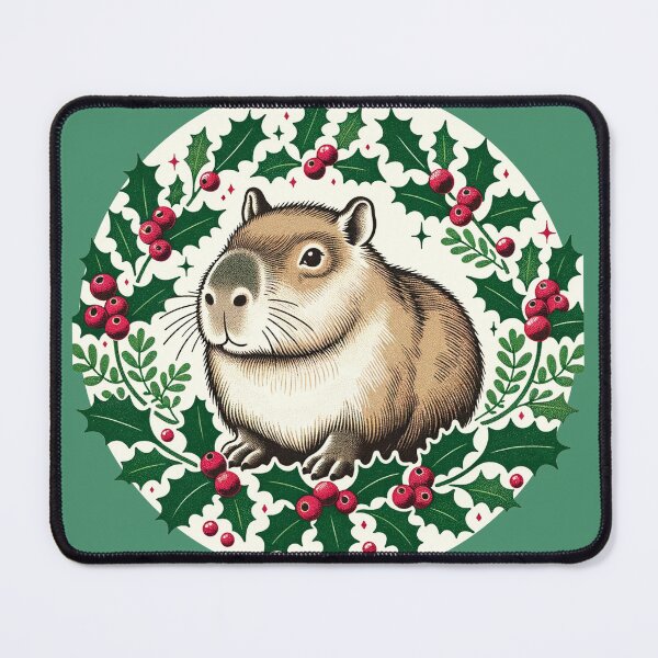 Item preview, Capybara Christmas designed and sold by FrictionMaxxing.