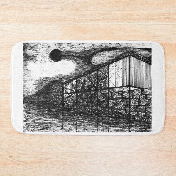 Item preview, Abstract architecture hand drawing architecture black and white monochrome architectural drawing designed and sold by junyangcaidraw.