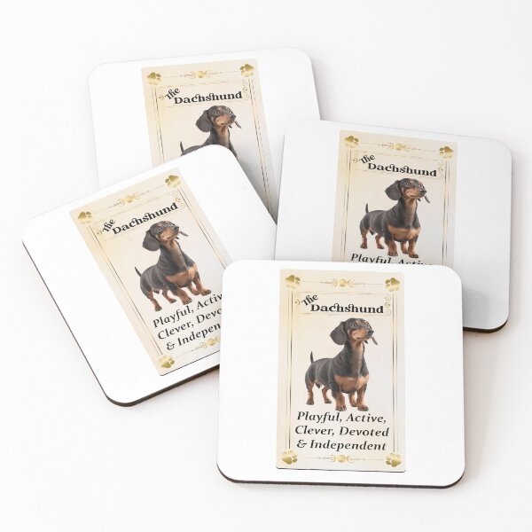 Item preview, Dachshund Tarot Card beige background designed and sold by hotfromaz.