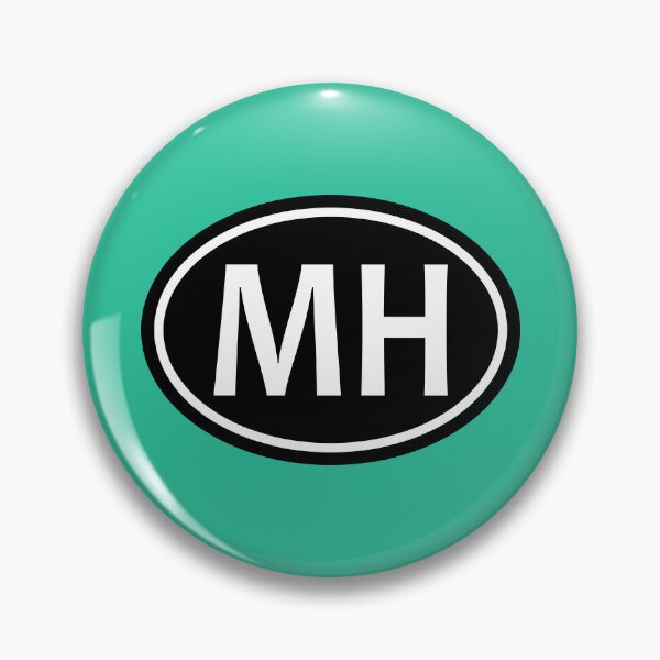 Item preview, MH Initials Monogram Oval White Letters designed and sold by Jeallan Designs.