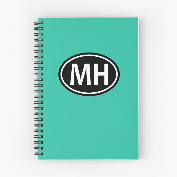 Item preview, MH Initials Monogram Oval White Letters designed and sold by Jeallan Designs.