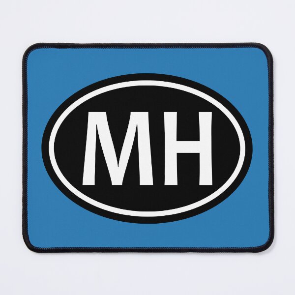 Artikelvorschau, MH Initialen Monogramm ovale weiße Buchstaben entworfen und verkauft von Jeallan Designs.
