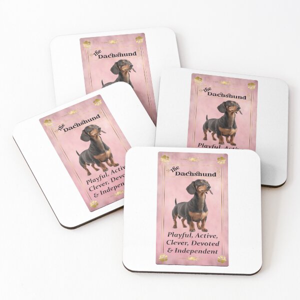 Item preview, Dachshund Tarot Card pink background designed and sold by hotfromaz.