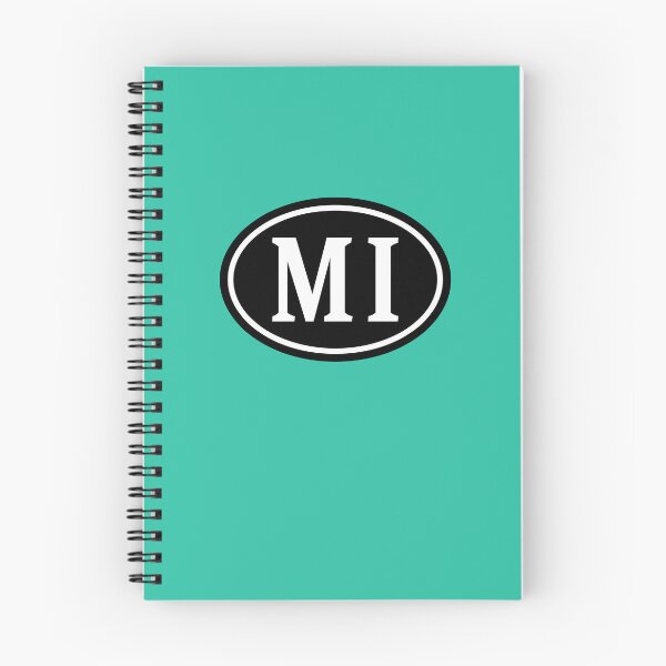 Aperçu de l'œuvre MI Initiales Monogramme Ovale Lettres Blanches créée et vendue par Jeallan Designs.