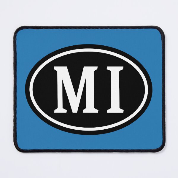 Item preview, MI Initials Monogram Oval White Letters designed and sold by Jeallan Designs.