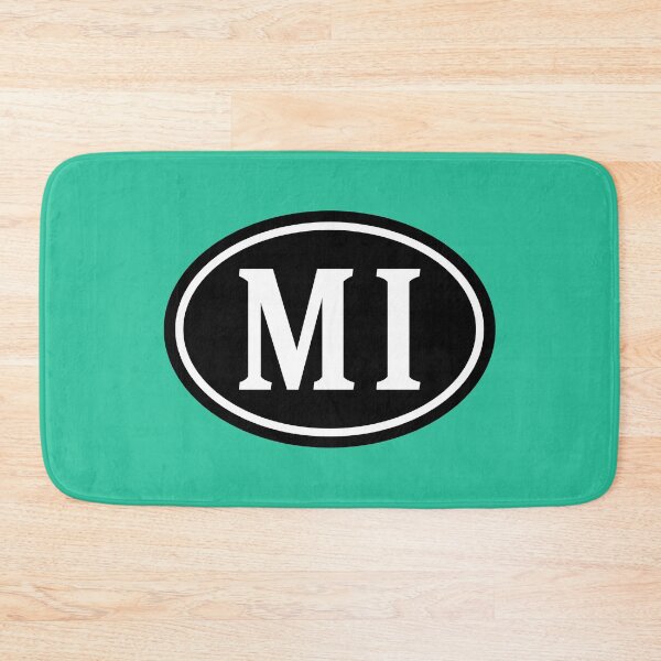 Item preview, MI Initials Monogram Oval White Letters designed and sold by Jeallan Designs.