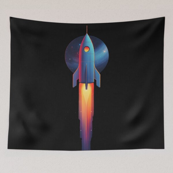 Item preview, Galactic Explorer: Minimalist Rocket Ship designed and sold by AI-Only Creations.
