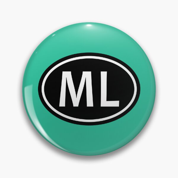 Item preview, ML Initials Monogram Oval White Letters designed and sold by Jeallan Designs.