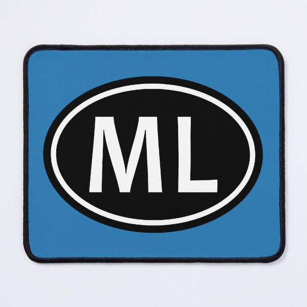 Item preview, ML Initials Monogram Oval White Letters designed and sold by Jeallan Designs.