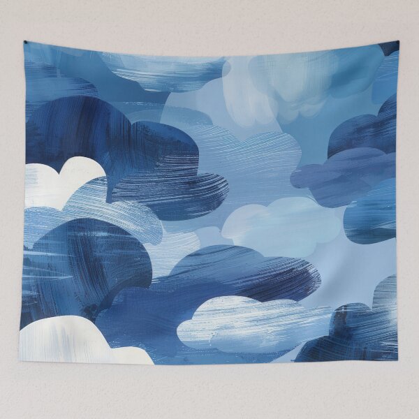 Item preview, Abstract Blue Cloud Pattern designed and sold by brandway.