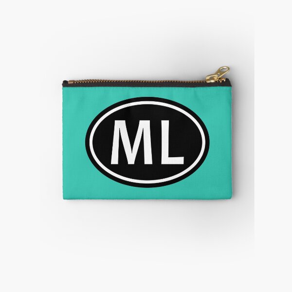 Aperçu de l'œuvre ML Initiales Monogramme Ovale Lettres Blanches créée et vendue par Jeallan Designs.