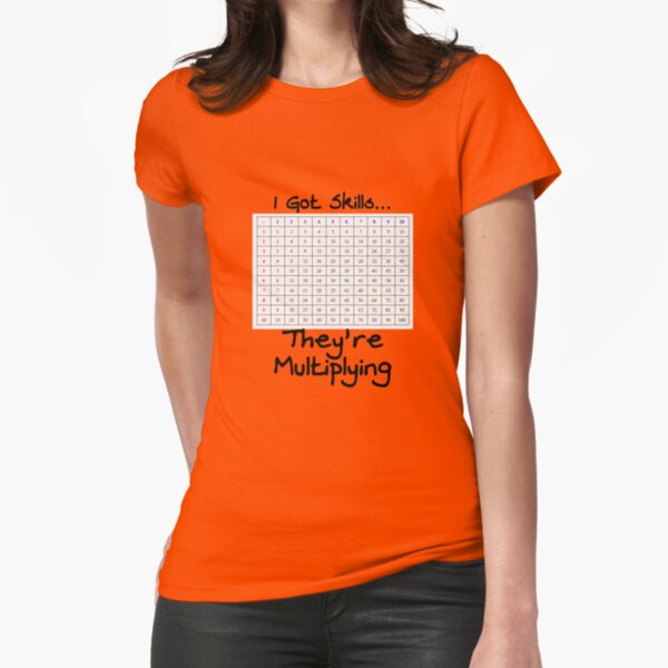 Item preview, Funny I've Got Skills They're Multiplying Math Teacher Tee With Multiplication Table designed and sold by 198tees.