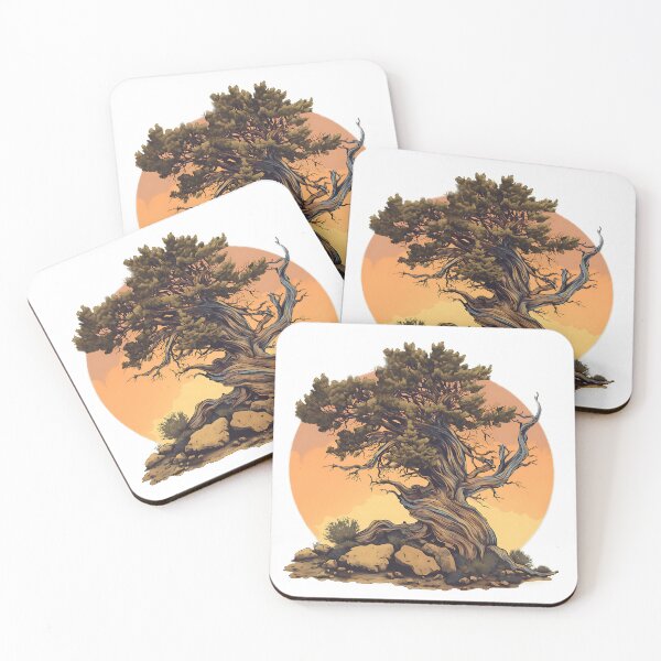 Item preview, Bristlecone Pine Tree against a sunset  designed and sold by tortuna.