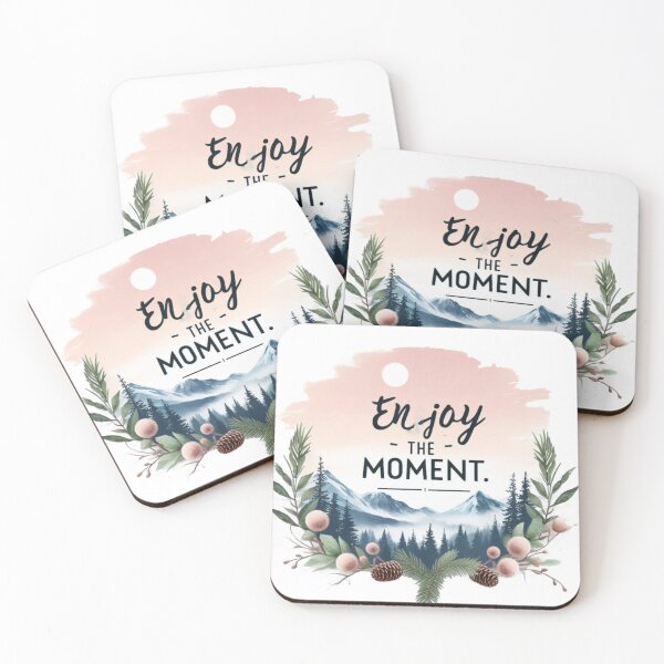 Item preview, Enjoy The Moment  Quote Pastel Color View  designed and sold by Nanthanon.