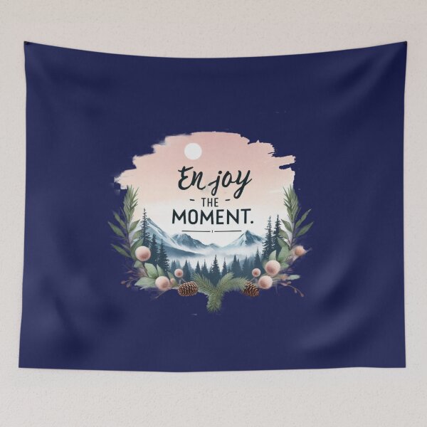 Item preview, Enjoy The Moment  Quote Pastel Color View  designed and sold by Nanthanon.