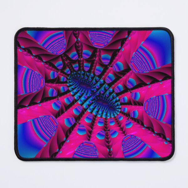 Item preview, Mandelbrot 95 - Purple-blue pair of central pads surrounded by intricately ridged pink background designed and sold by Draeger0.