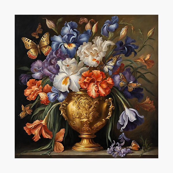 Item preview, Antique flowers designed and sold by AI  © ZORIANA.