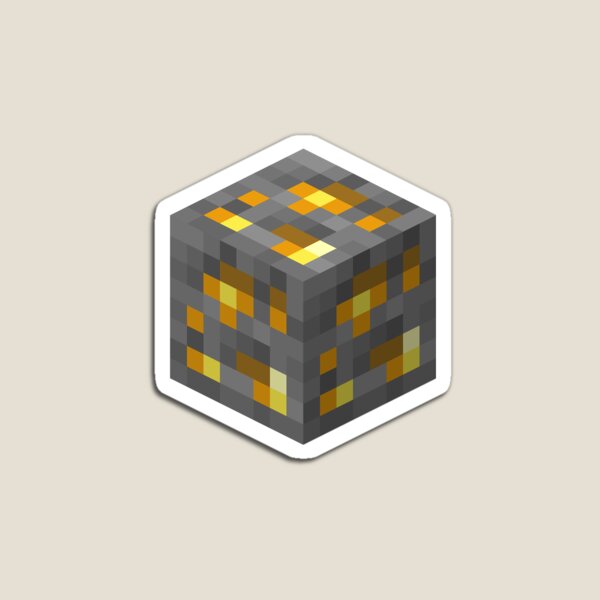 Artikelvorschau, Golderz Minecraft-Block-Symbol entworfen und verkauft von Gamify Store.