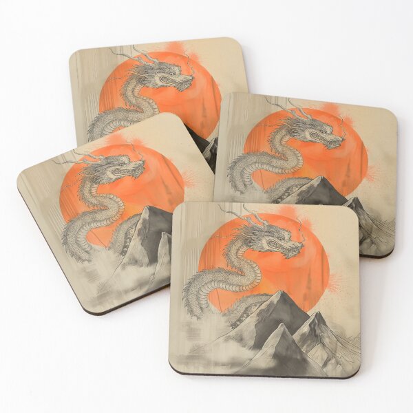 Item preview, Japanese Dragon Painting on Rice Paper designed and sold by SpoonToonCnt.